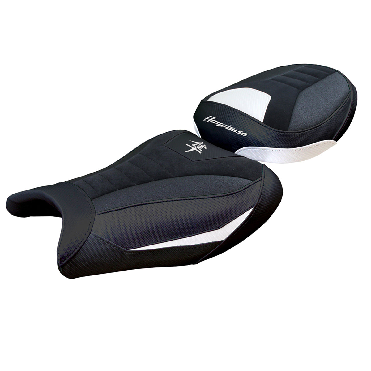 Funda de asiento Suzuki GSX R 1300 Hayabusa 2008-2020 Tappezzeria Italia TPZ Comfort Ultragrip en ante blanco