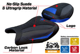 Funda de asiento Suzuki GSX R 1300 Hayabusa 2008-2020 Tappezzeria Italia TPZ Ultragrip en ante azul
