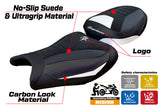Funda de asiento Suzuki GSX R 1300 Hayabusa 2008-2020 Tappezzeria Italia TPZ Ultragrip en ante blanco