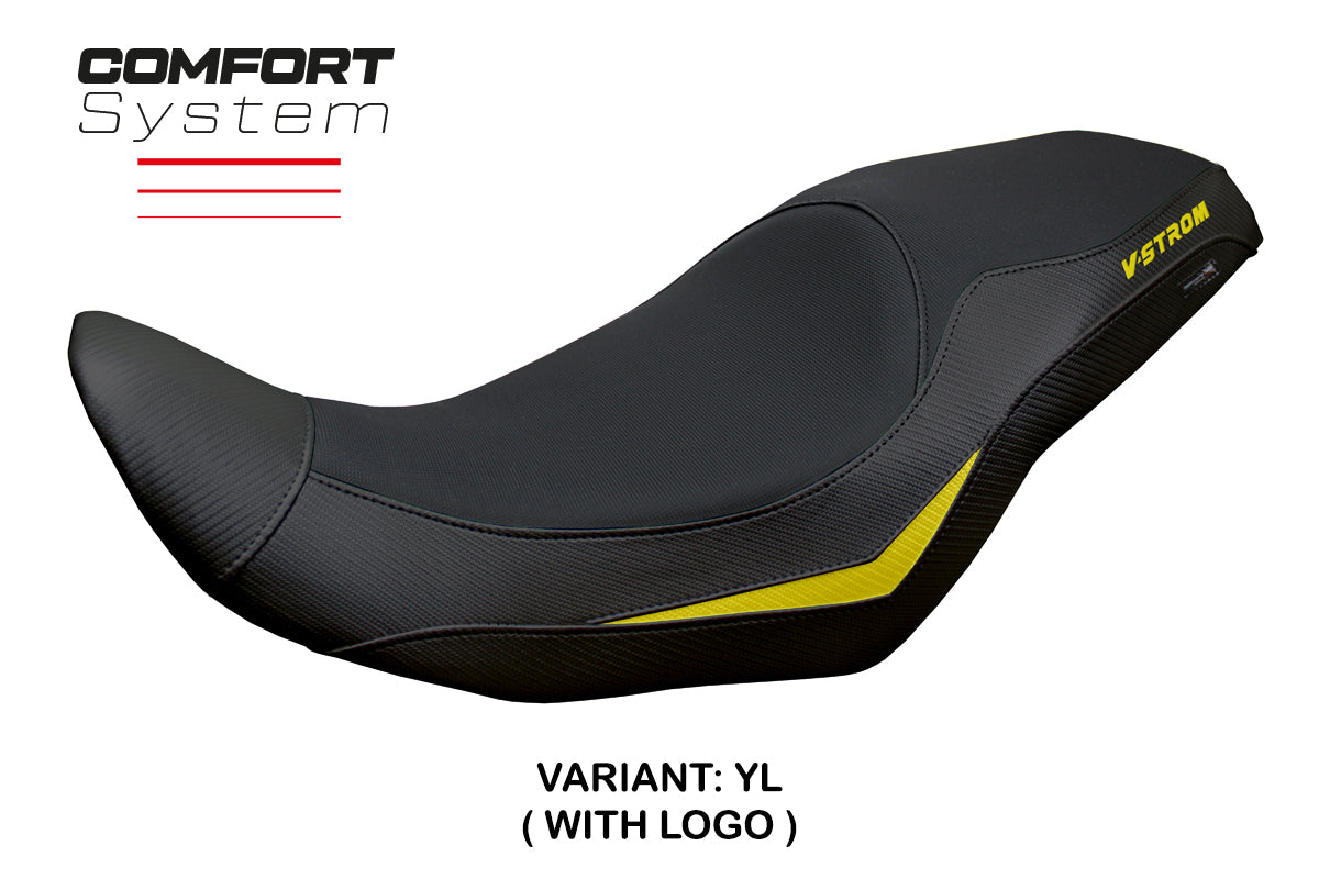 Suzuki V-Strom 800 DE SE 2023-2025 Seat Cover Tappezzeria Comfort Black Yellow