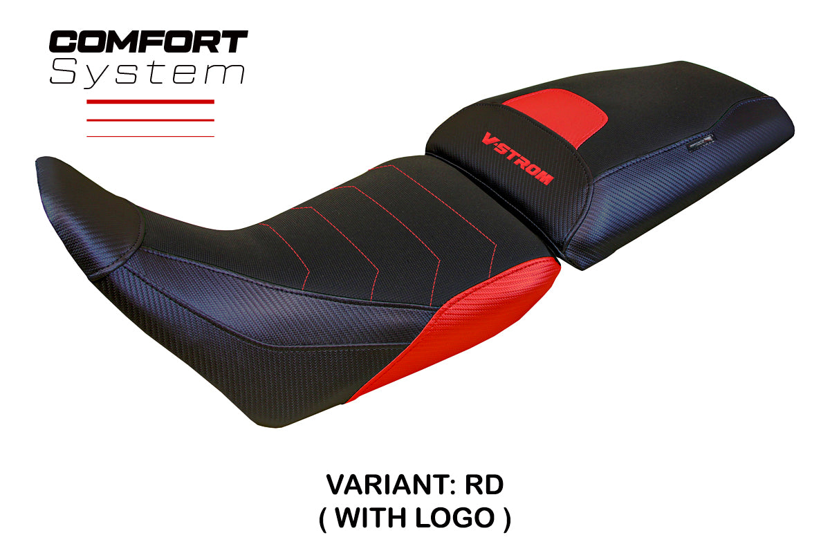 Suzuki V-Strom 1050 2020-2025 Seat Cover Tappezzeria Italia TPZ Comfort in Red