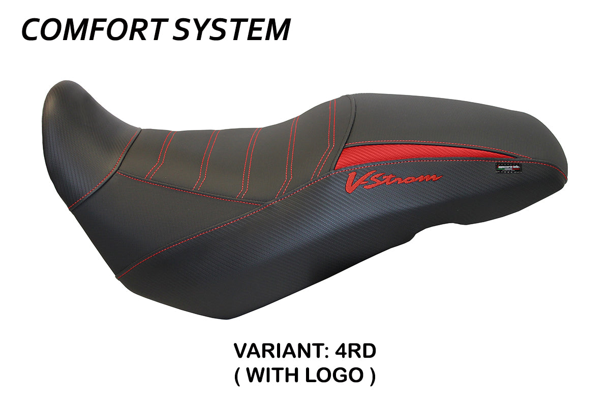 Suzuki VStrom 650 2017-2024 Seat Cover Tappezzeria Italia TPZ Comfort in Red