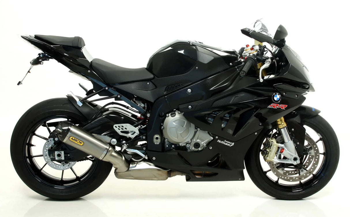 Silenciador Arrow BMW S1000RR 09-14 de titanio homologado con tapa de carbono para colectores de serie (paquete de 7)
