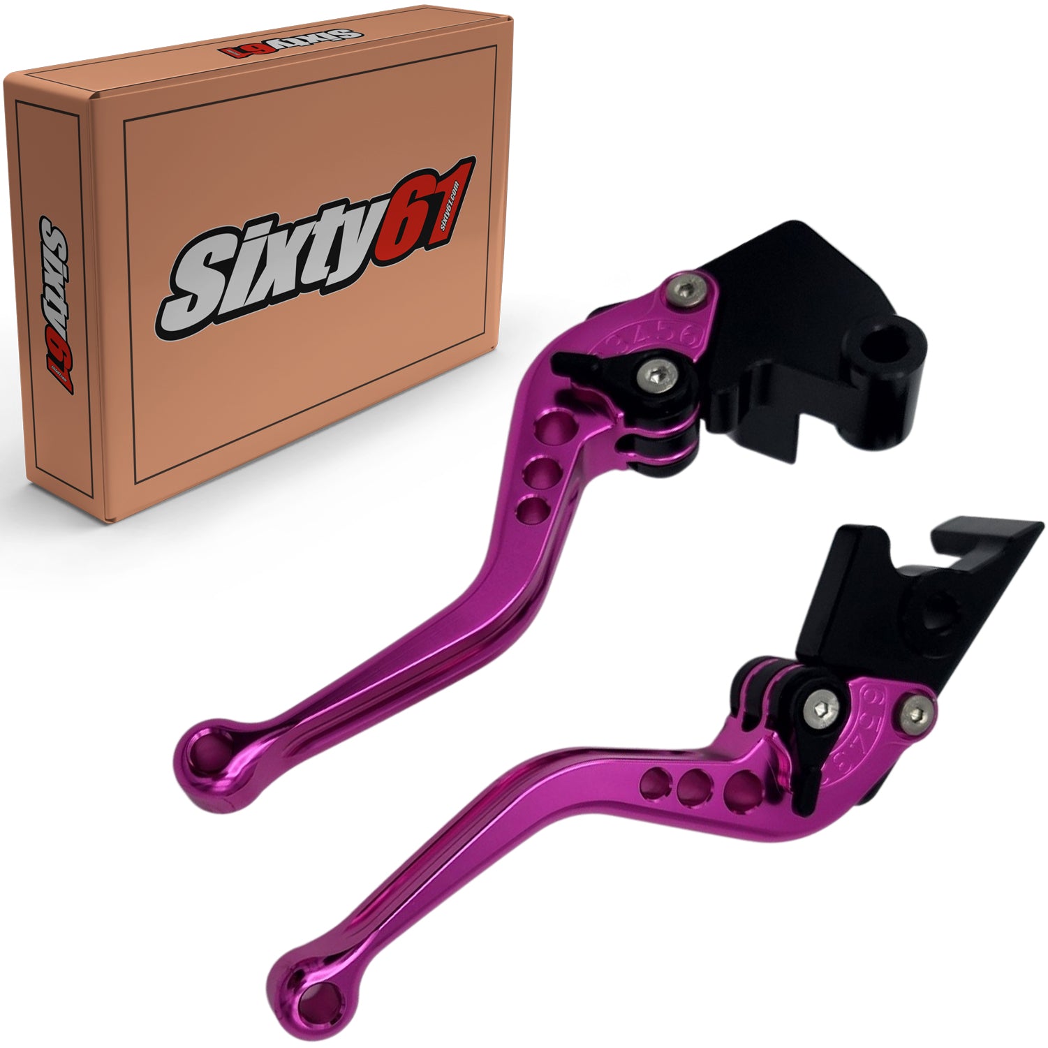 Suzuki Brake & Clutch Levers, Pink Shorty Adjustable Sixty61 Hayabusa GSXR 600 750 1000 GSXS Katana GSR 2025 2024 2023 2022 2021 2020 2019 2018 2017