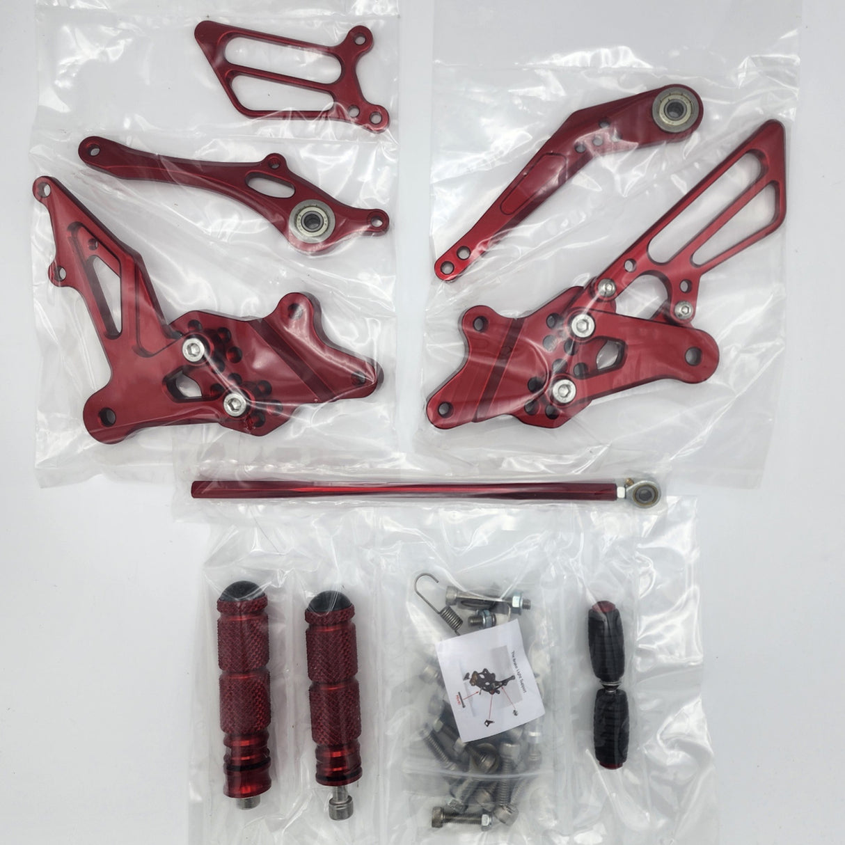 Suzuki GSXR 600 750 Rearsets for 2011 to present in Red from Sixty61