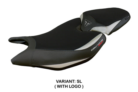 Triumph Daytona 660 2024 Seat Cover Tappezzeria Silver Black