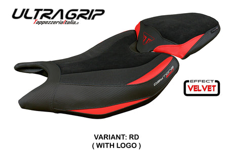 Triumph Daytona 660 2024 Seat Cover Tappezzeria Ultragrip Red Black