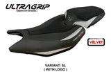 Triumph Daytona 660 2024 Seat Cover Tappezzeria Ultragrip Silver Black