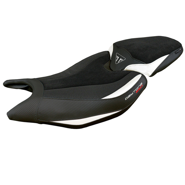 Triumph Daytona 660 2024 Seat Cover Tappezzeria Ultragrip White Black
