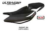 Triumph Daytona 660 2024 Seat Cover Tappezzeria Ultragrip White Black
