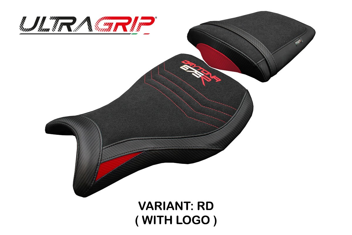 Triumph Daytona 675R 2006-2011 2012 Seat Cover Tappezzeria Italia TPZ Ultragrip Red Black
