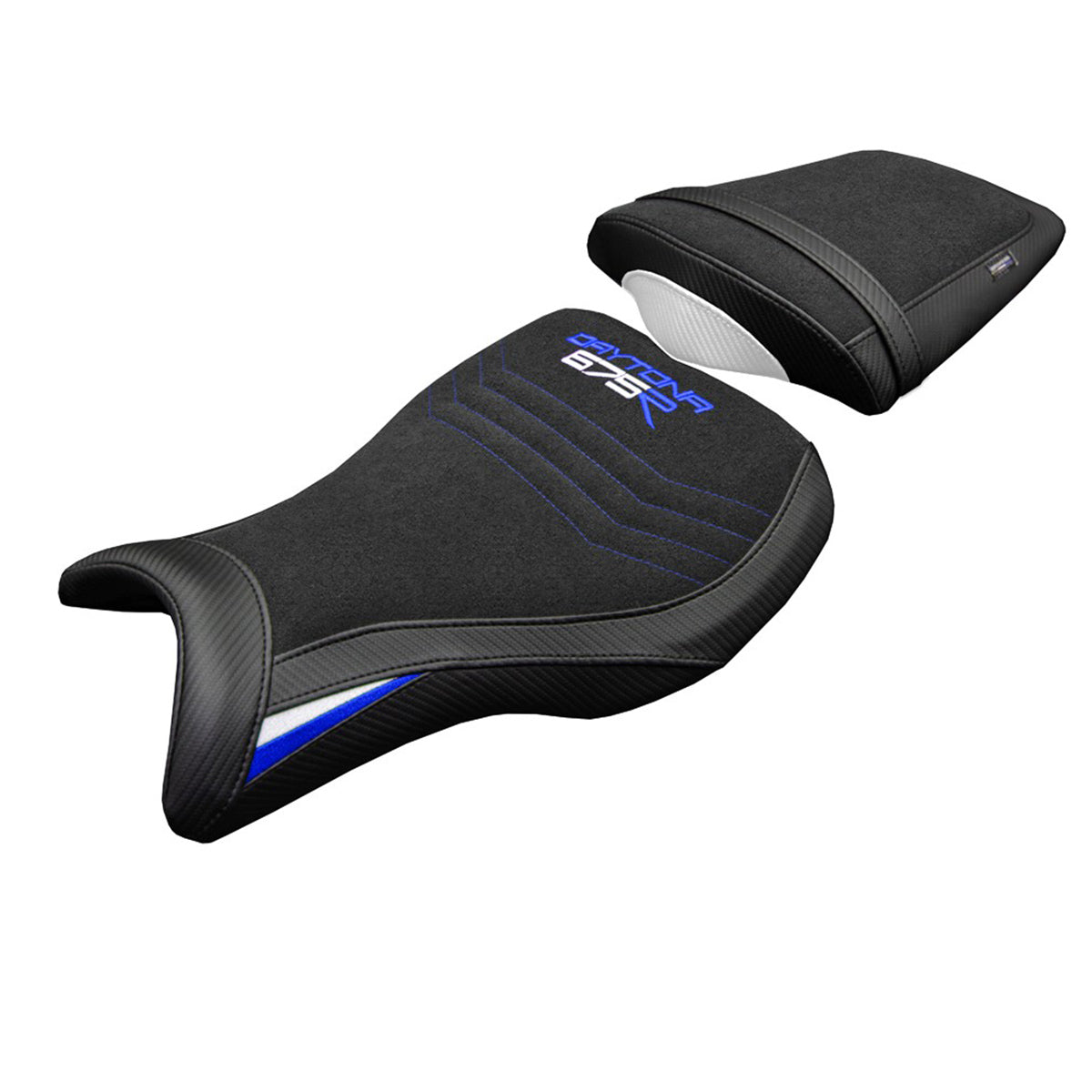 Triumph Daytona 675R 2006-2012 Seat Cover Tappezzeria Italia TPZ Ultragrip White Blue Black