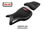 Triumph Daytona 675R 2006-2011 2012 Seat Cover Tappezzeria Italia TPZ Velvet White Black