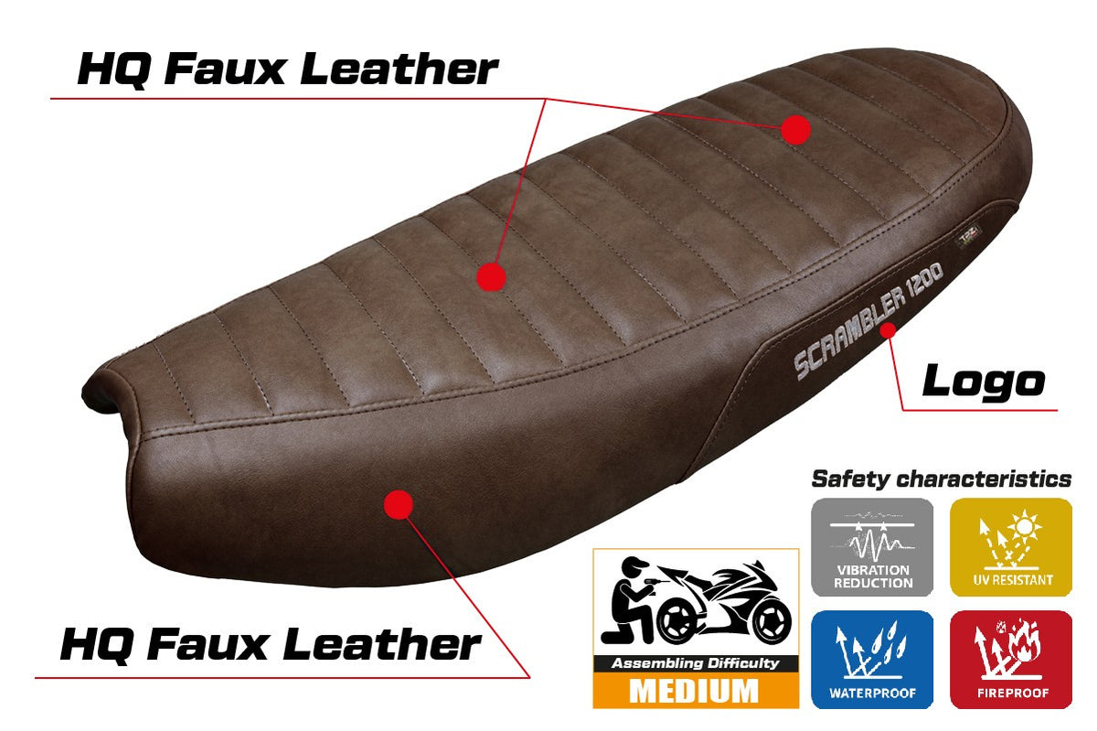 Triumph Scrambler 1200 2019-2026  Seat Cover TPZ Italia Dark Brown SE