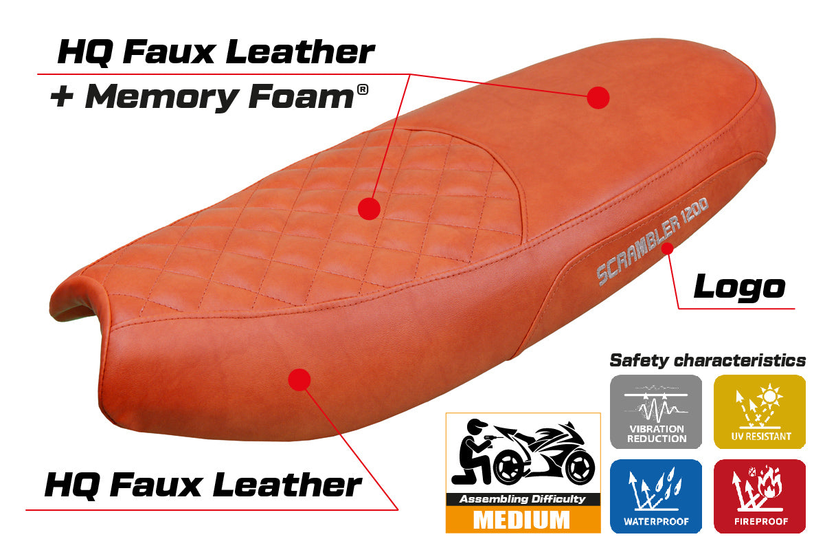 Triumph Scrambler 1200 2019-2025 Seat Cover Tappezzeria Italia TPZ  Comfort in Brick SE