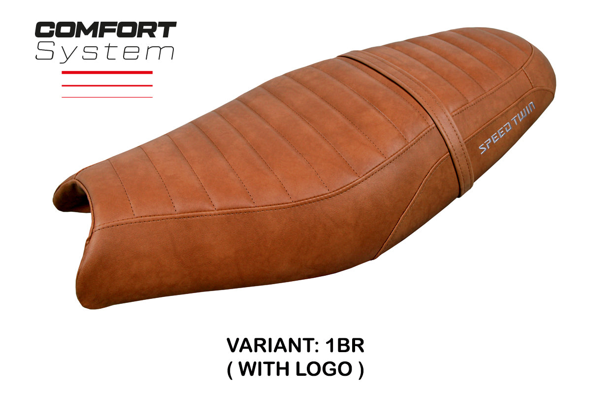 Triumph Speed Twin 900 2019-2025 Seat Cover Tappezzeria Italia TPZ Comfort in Brown
