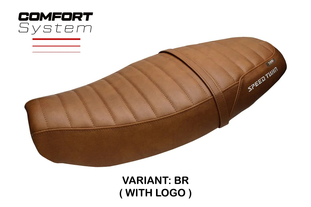 Triumph Speed Twin 1200 2019-2026 Seat Cover TPZ Italia Comfort Brown SE