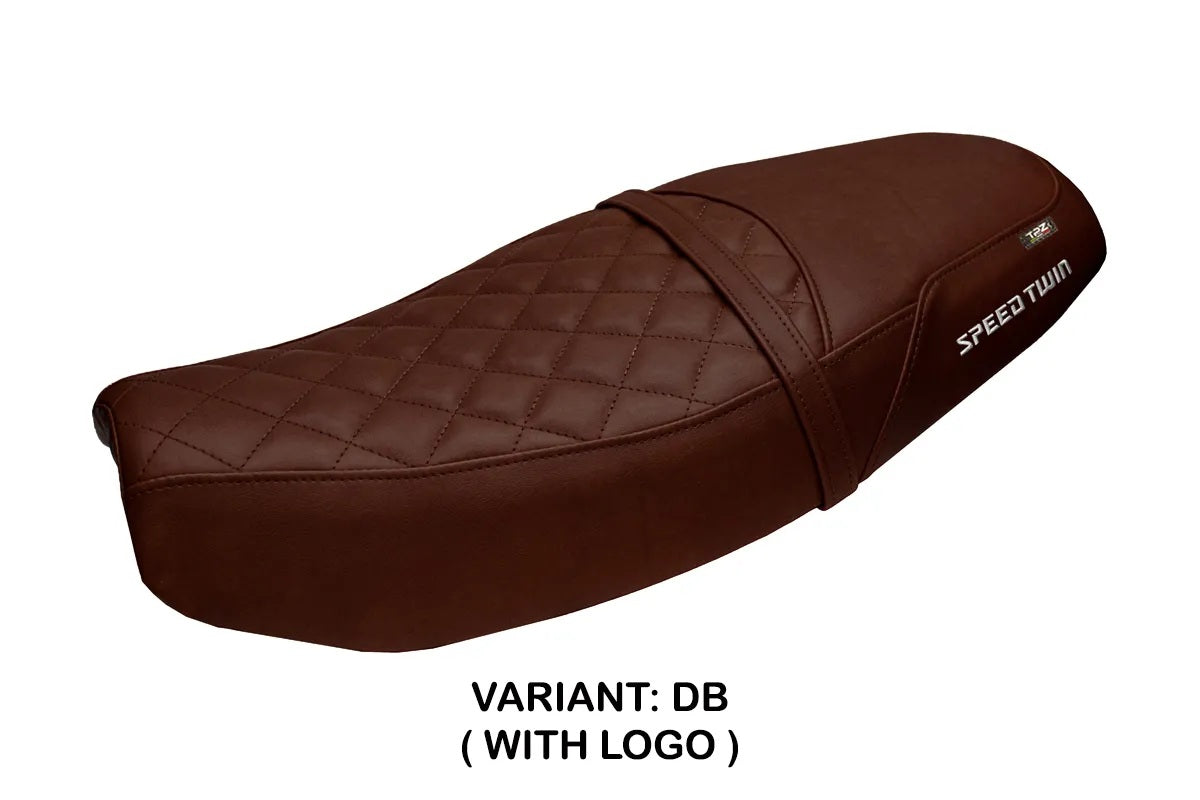 Triumph Speed Twin 1200 2019-2026 Seat Cover TPZ Italia Dark Brown