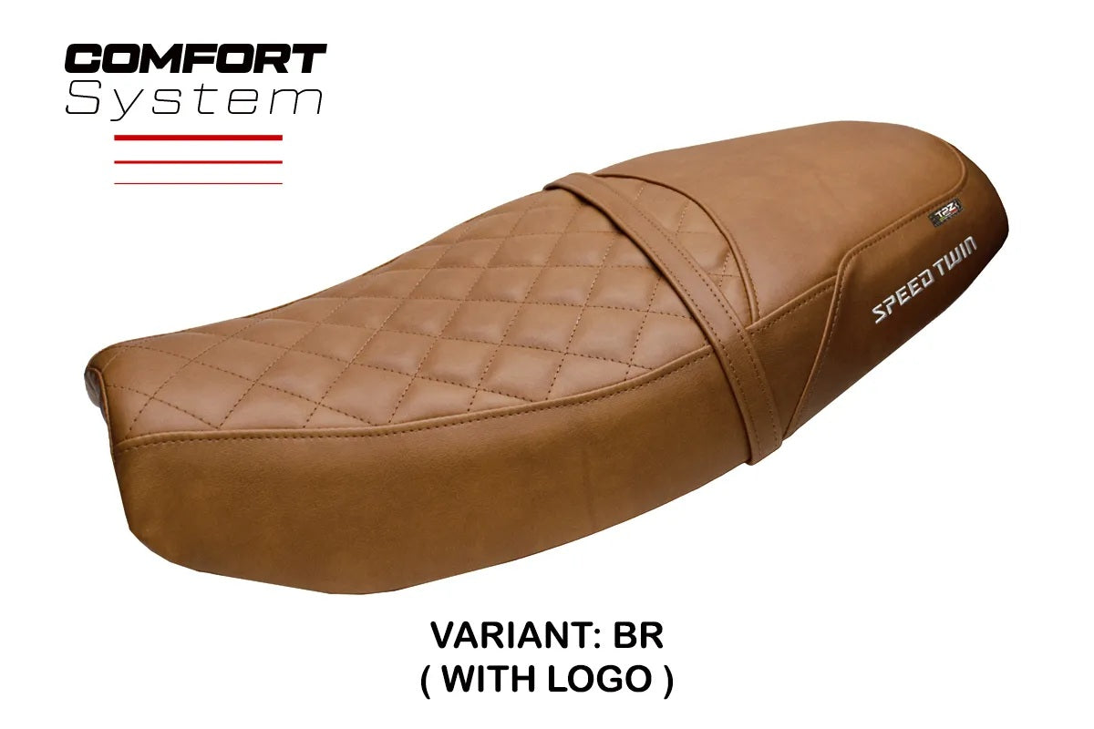 Triumph Speed Twin 1200 2019-2026 Seat Cover TPZ Italia Comfort Brown