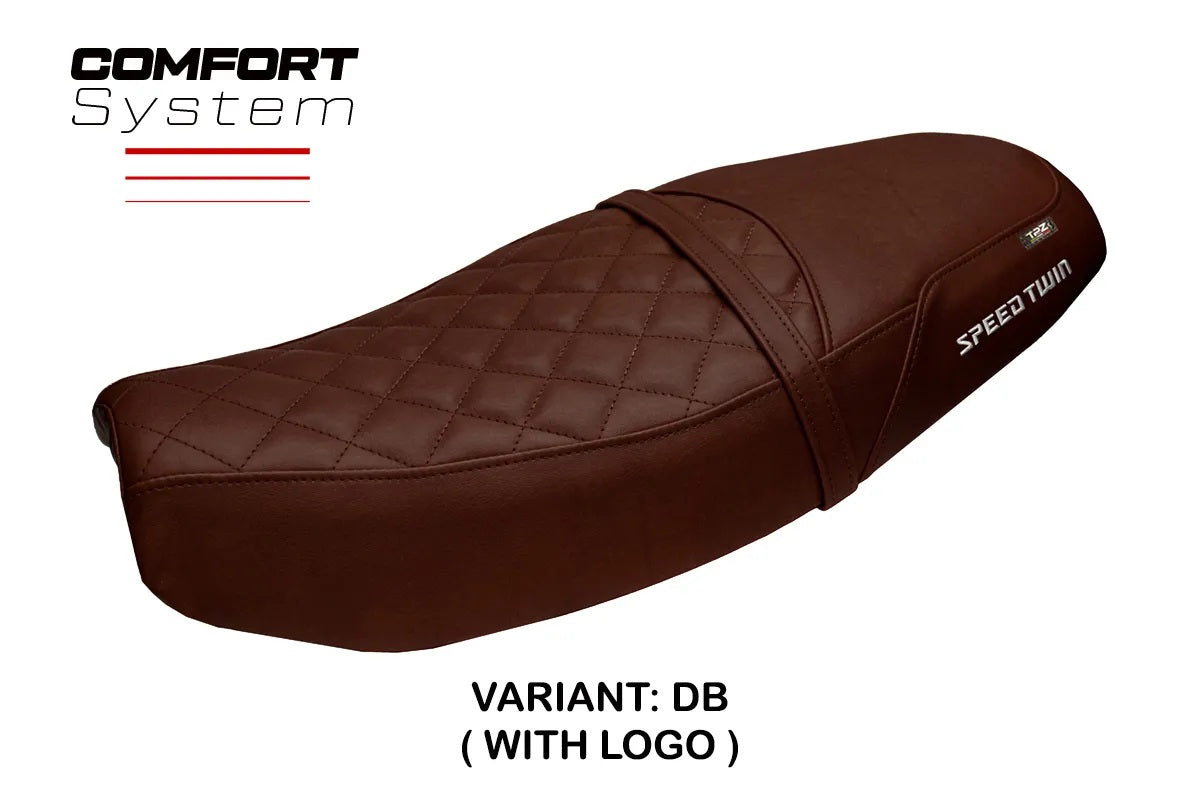 Triumph Speed Twin 1200 2019-2026 Seat Cover TPZ Italia Comfort Dark Brown