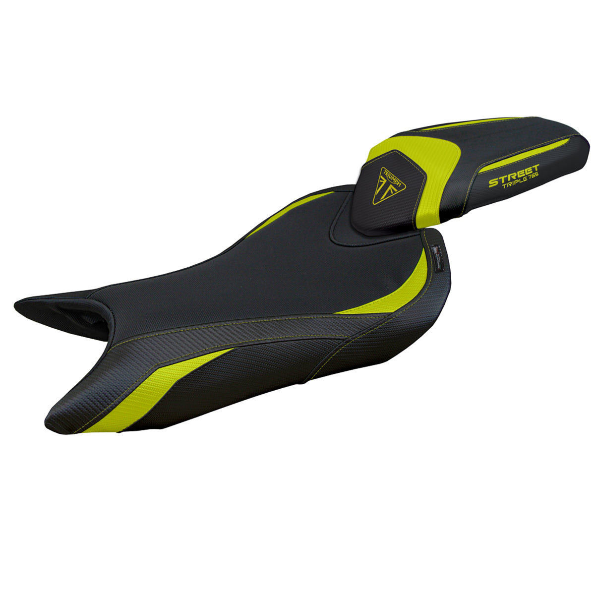 Triumph Street Triple 765 2023-2025 Seat Cover Tappezzeria Italia TPZ in Yellow and Black