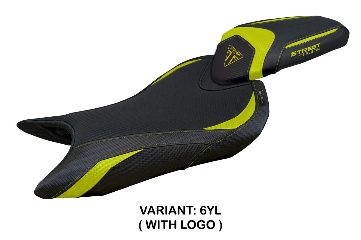 Triumph Street Triple 765 2023-2025 Seat Cover Tappezzeria Italia TPZ in Yellow and Black