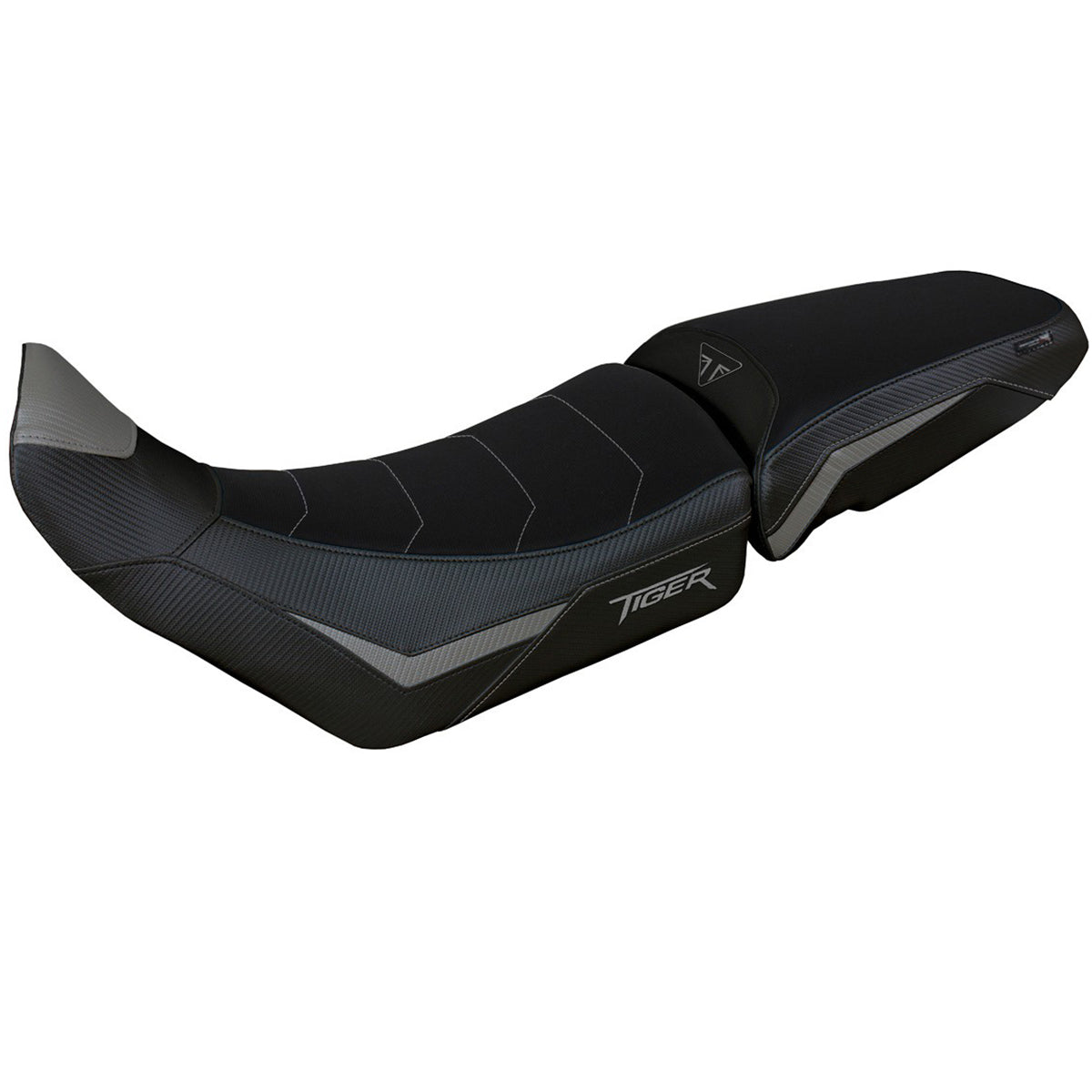 Funda de asiento Tappezzeria Italia TPZ Comfort Gris Negro para Triumph Tiger 850 Sport 2021-2025