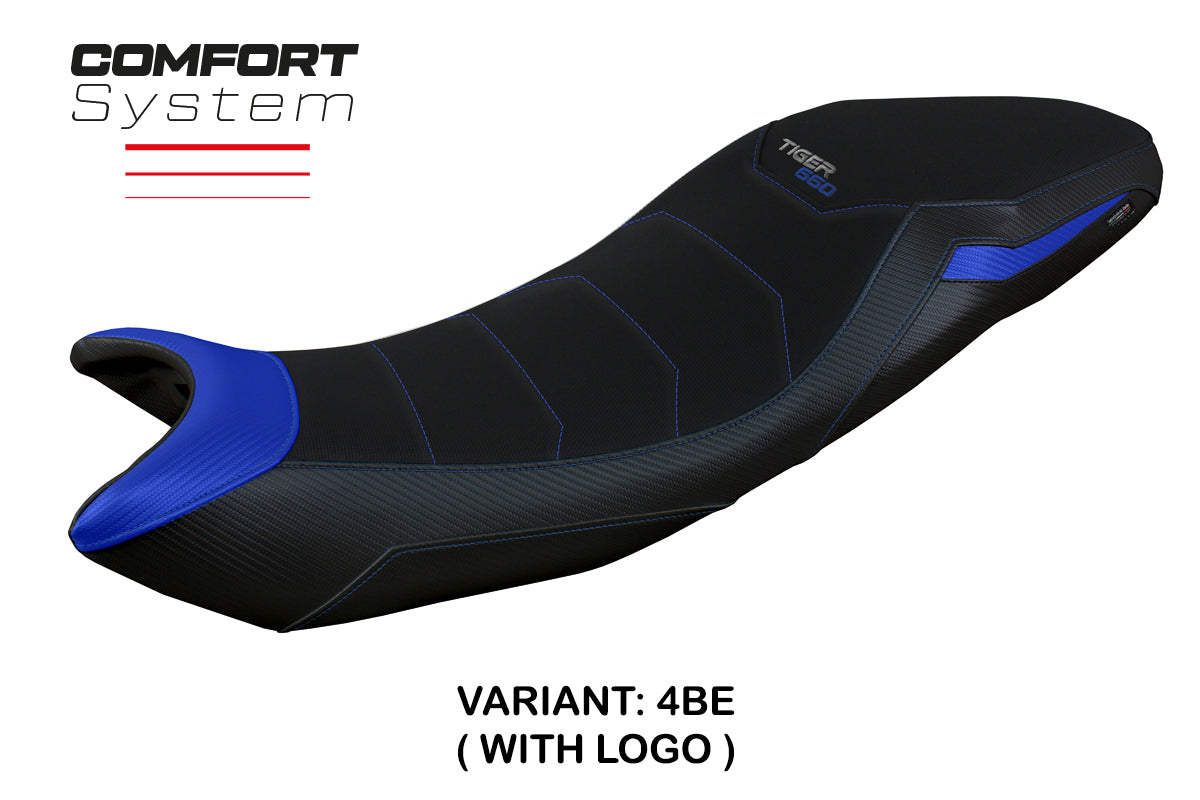 Triumph Tiger 660 2021-2025 Seat Cover Tappezzeria Italia TPZ Comfort in Blue Black