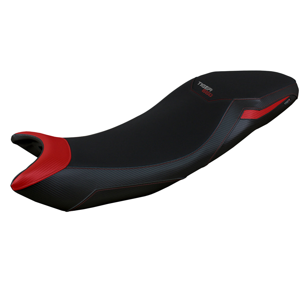 Triumph Tiger 660 2021-2025 Seat Cover Tappezzeria Italia TPZ in Red and Black