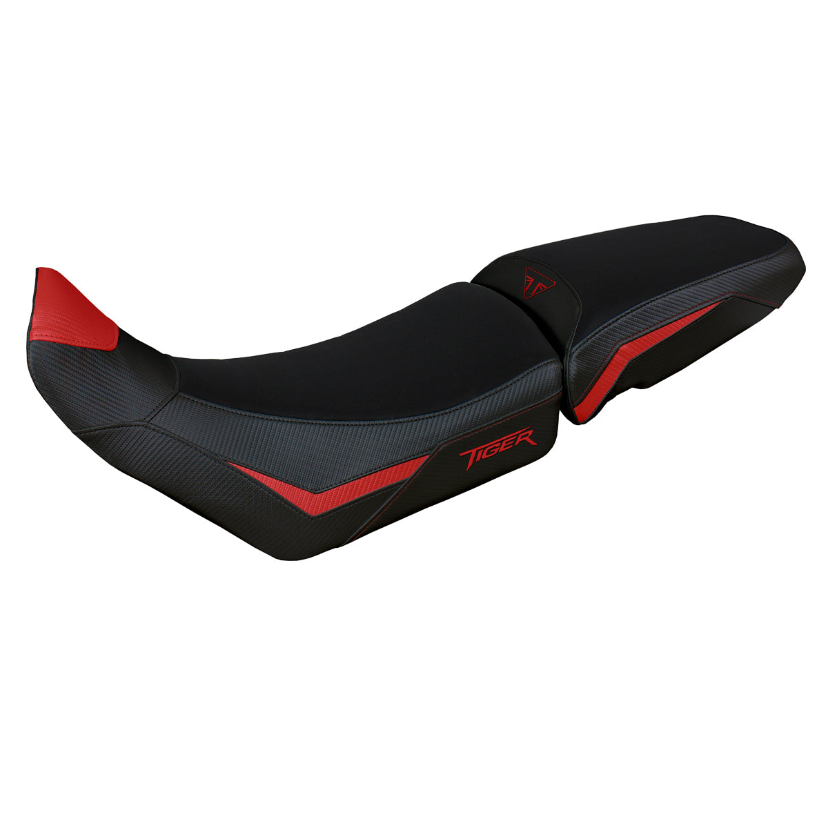 Funda de asiento para Triumph Tiger 900 2020-2023 Tappezzeria Italia TPZ en rojo y negro