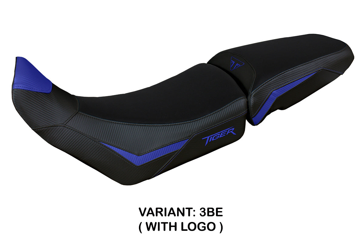 Triumph Tiger 900 2020-2023 Seat Cover Tappezzeria Italia TPZ in Blue and Black