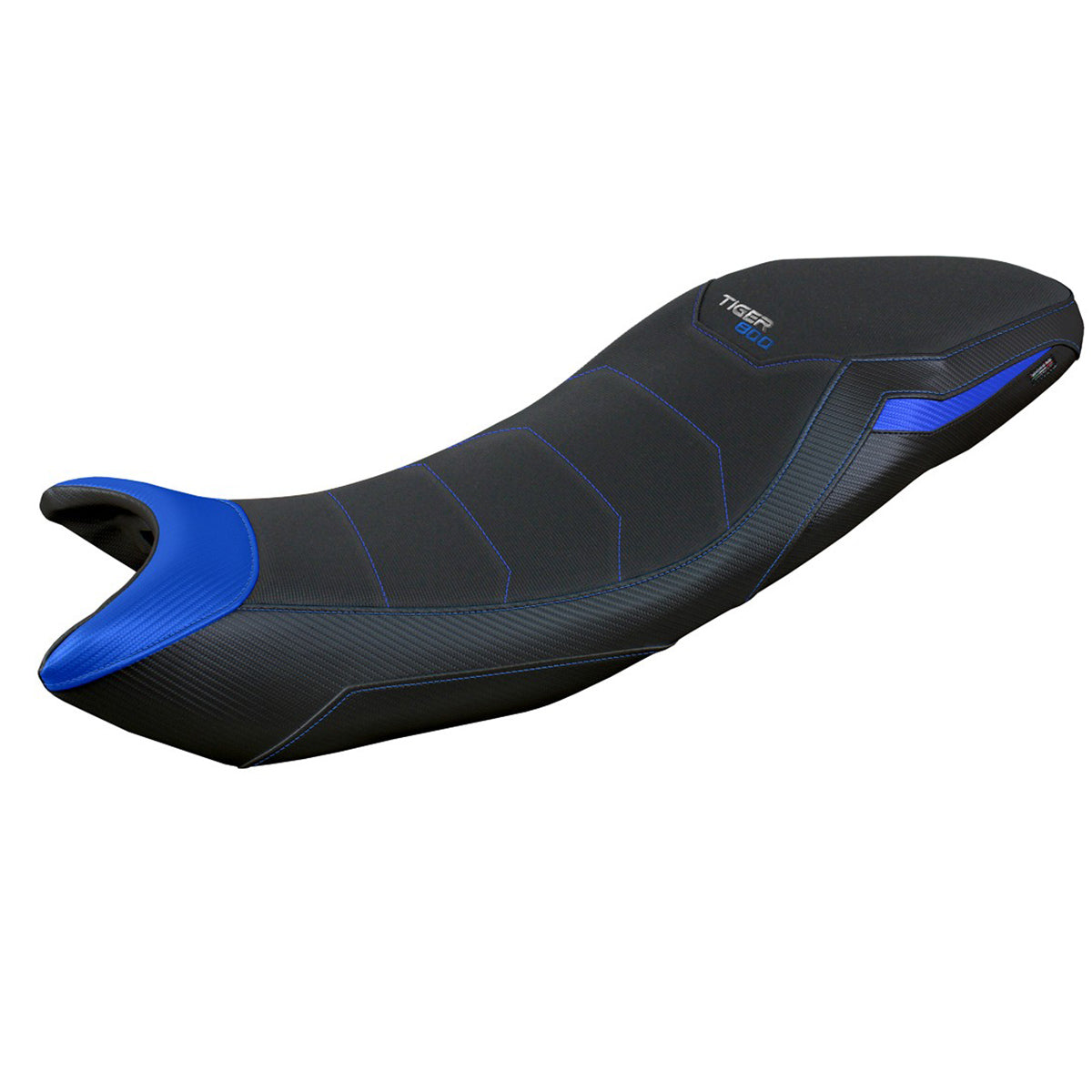 Funda de asiento para Triumph Tiger Sport 800 2025 Tappezzeria Italia TPZ Comfort Azul Negro