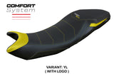 Funda de asiento para Triumph Tiger Sport 800 2025 Tappezzeria Italia TPZ Comfort Amarillo Negro