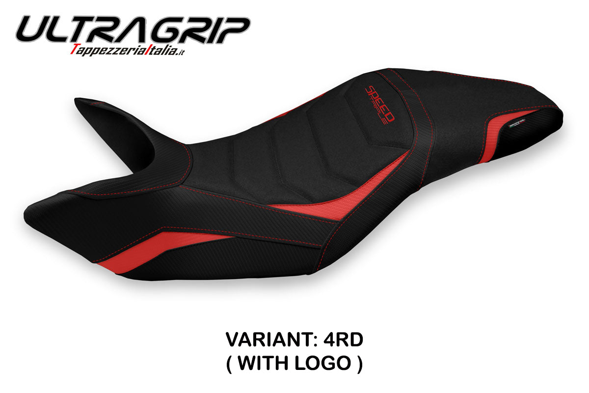 Funda de asiento para Triumph Speed ​​Triple 2011-2015 Tappezzeria Italia TPZ Ultragrip en rojo