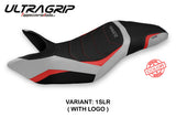 Triumph Speed Triple 2011-2015 Seat Cover Tappezzeria Italia TPZ Ultragrip in Silver and Red