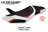 Triumph Speed Triple 2011-2015 Seat Cover Tappezzeria Italia TPZ Ultragrip in White and Red