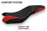 Funda de asiento Tappezzeria Italia TPZ Comfort en rojo para Triumph Street Triple 675 2013-2016