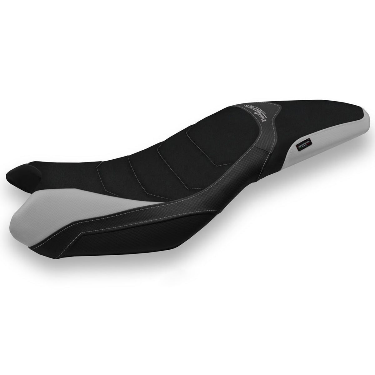 Triumph Street Triple 675 2013-2016 Seat Cover Tappezzeria Italia TPZ Ultragrip in Silver