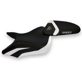 Funda de asiento Tappezzeria Italia TPZ Comfort para Triumph Speed ​​Triple 2016-2021 en blanco