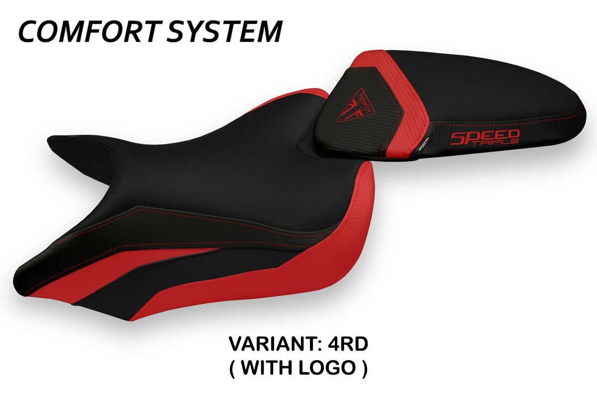 Triumph Speed Triple 2016-2021 Seat Cover Tappezzeria Italia TPZ Comfort in Red