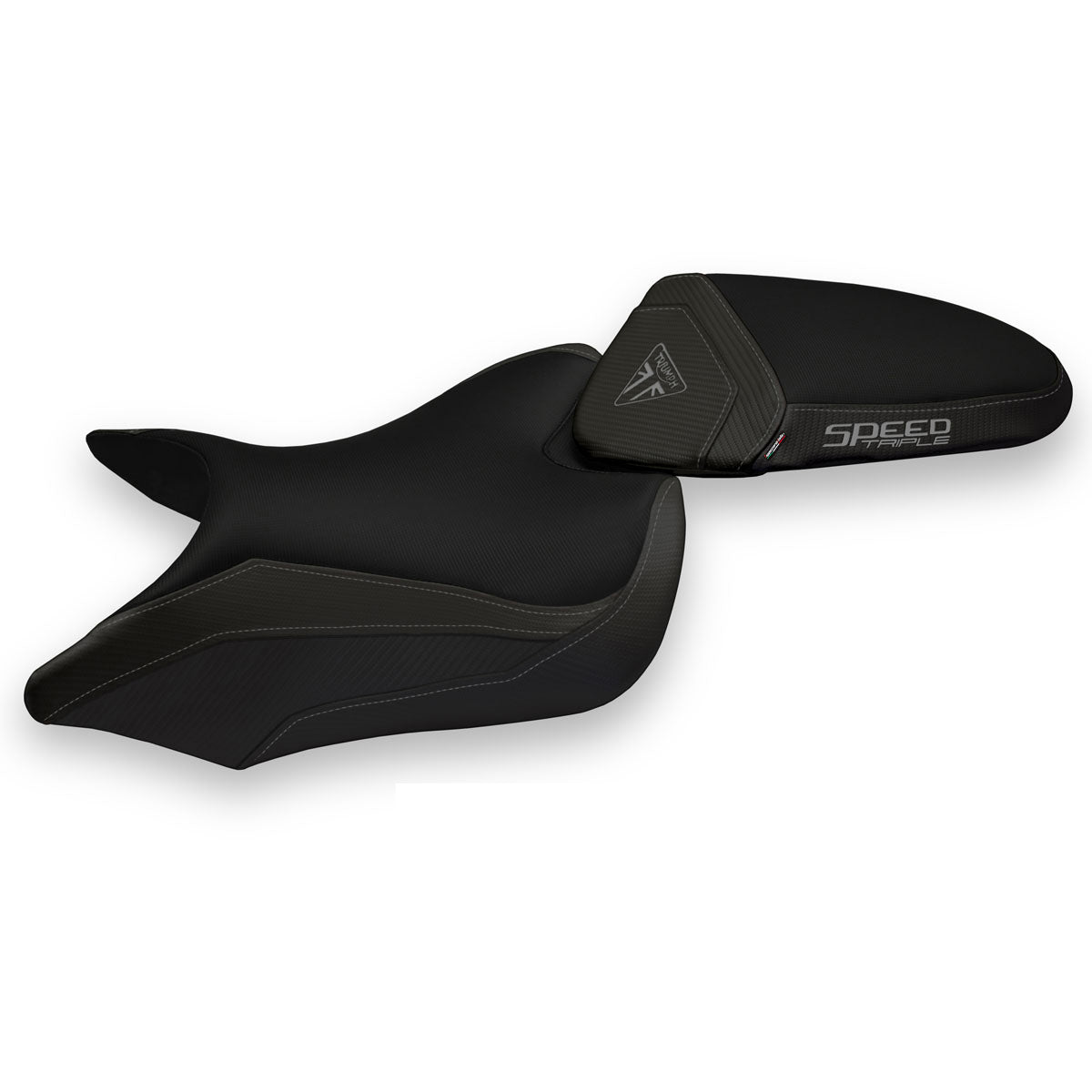 Funda de asiento Tappezzeria Italia TPZ Comfort para Triumph Speed ​​Triple 2016-2021 en negro