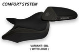 Funda de asiento Tappezzeria Italia TPZ Comfort para Triumph Speed ​​Triple 2016-2021 en negro