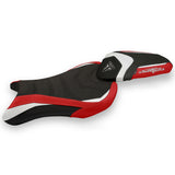 Triumph Street Triple 765 2017-2022 Seat Cover Tappezzeria Italia TPZ Ultragrip in White  andRed