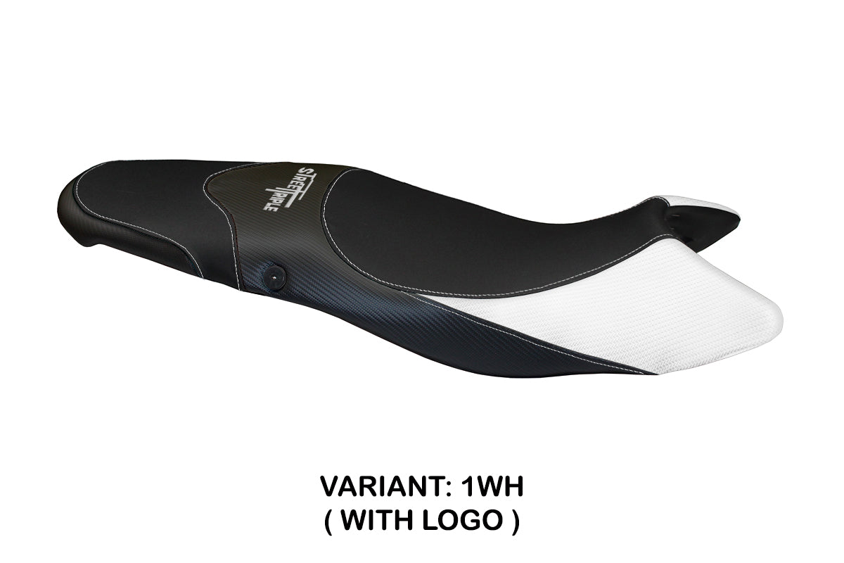 Triumph Street Triple 675 2007-2012 Seat Cover Tappezzeria Italia TPZ in White