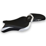 Funda de asiento Tappezzeria Italia TPZ Comfort para Triumph Street Triple 765 2017-2022 en blanco