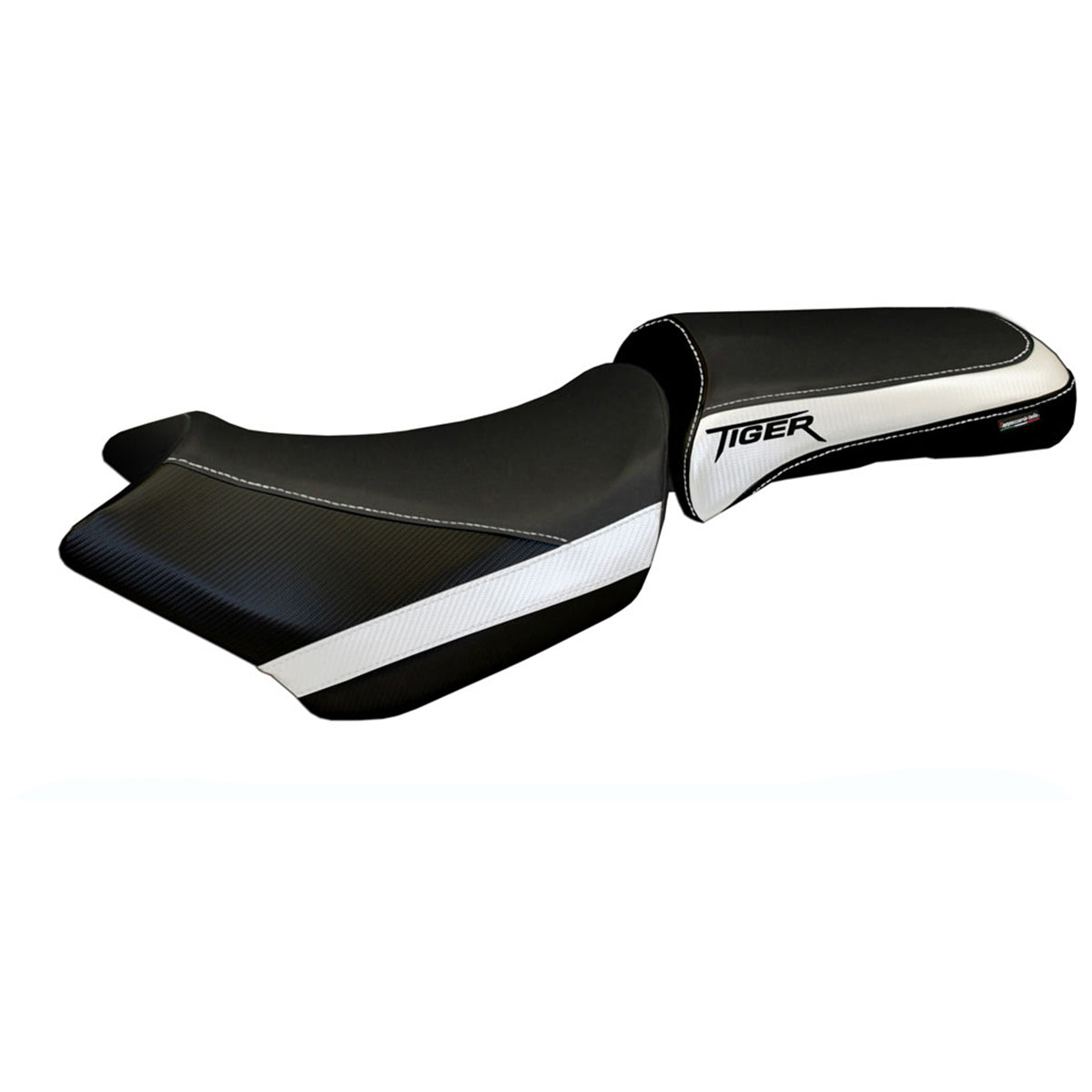 Triumph Tiger 1200 2011-2021 Seat Cover Tappezzeria Italia TPZ in White Black