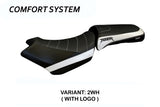 Funda de asiento Tappezzeria Italia TPZ Comfort para Triumph Tiger 1200 2011-2021 en blanco