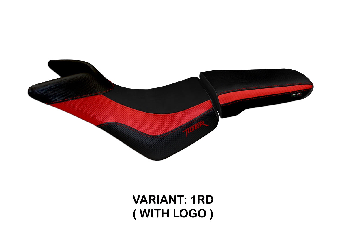 Triumph Tiger 800 800XC 2010-2020 Seat Cover Tappezzeria Italia TPZ in Red and Black