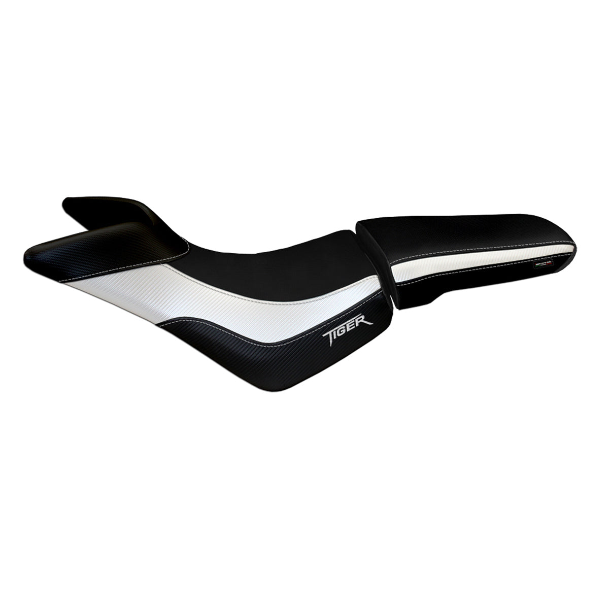 Triumph Tiger 800 800XC 2010-2020 Seat Cover Tappezzeria Italia TPZ in White Black