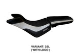 Triumph Tiger 800 800XC 2010-2020 Seat Cover Tappezzeria Italia TPZ in Silver and Black